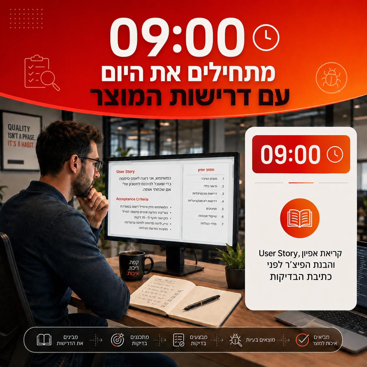 מה זה QA ואיך נראה יום עבודה של בודק תוכנה